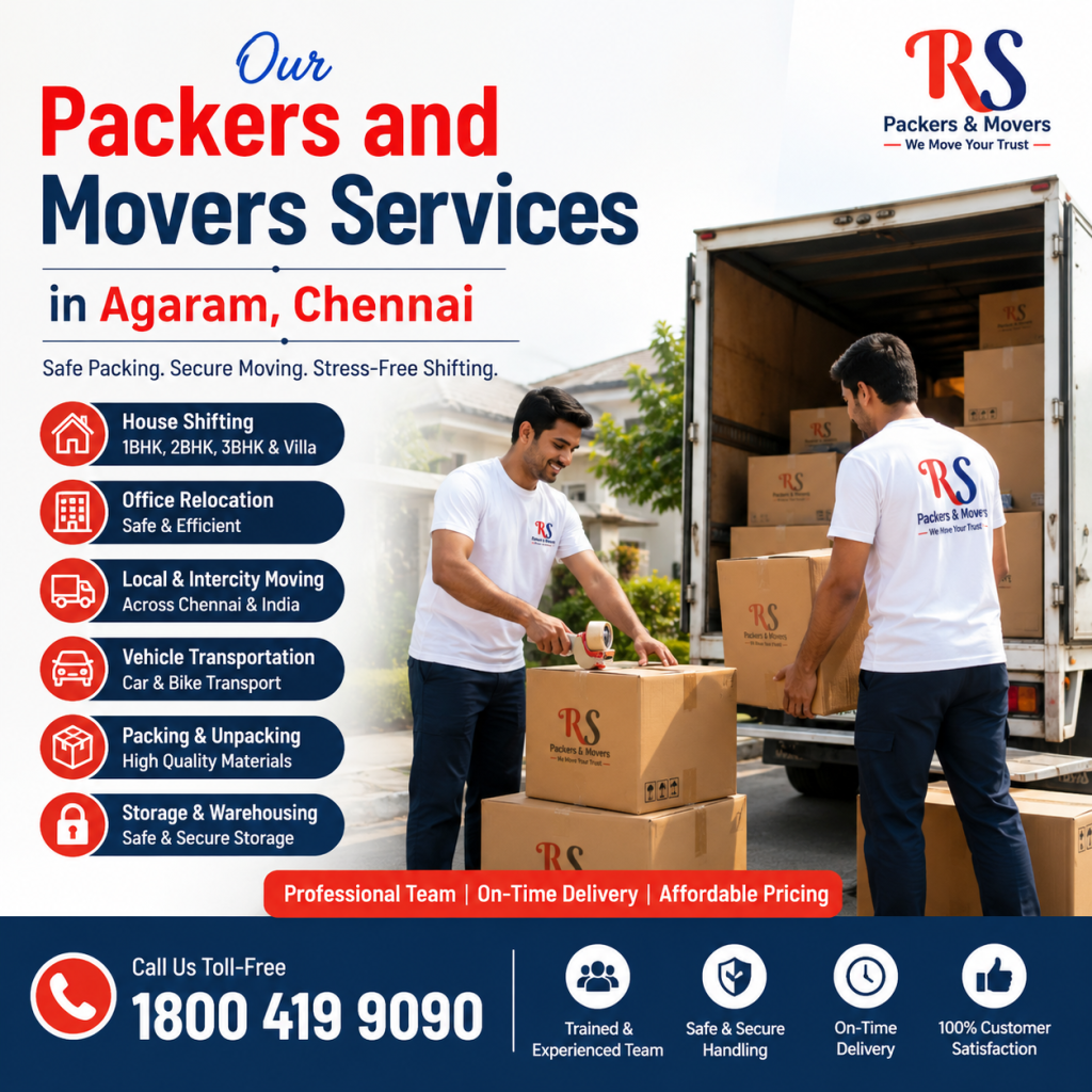 Our Packers and Movers Services in Agaram, Chennai