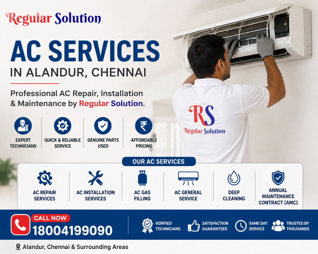 AC Services in Alandur, Chennai – Trusted AC Repair & Maintenance Experts