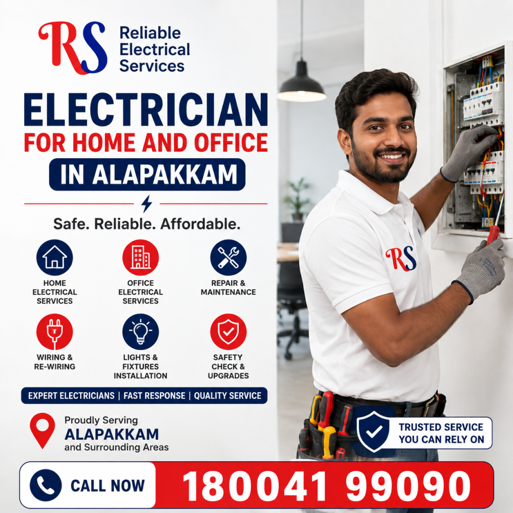 Electrician for Home and Office in Alapakkam